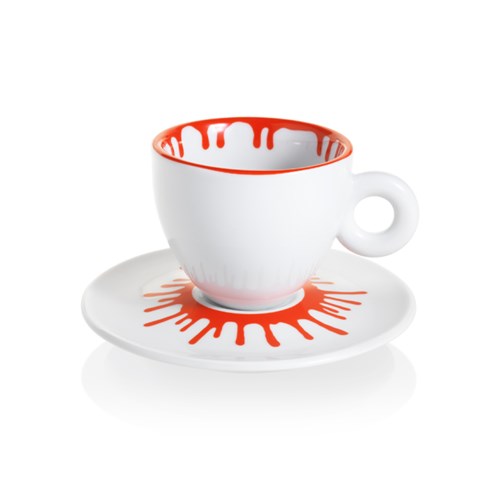 illy Art Collection Ai Weiwei - 4 Cappuccino Cups & Saucers 